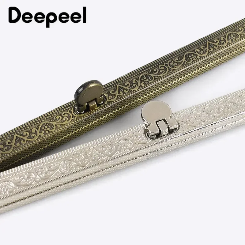 2-5pcs deepeel 19cm Metall geprägte Tasche Schloss Clutch Münz geldbörse Rahmen Taschen Verschluss Nähen Hardware Brieftasche Zubehör Handtasche