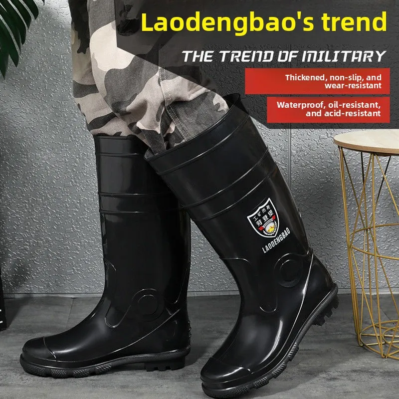 أحذية مطر مطاطية مقاومة للماء للرجال، أحذية عمل قصيرة للمطبخ مضادة للانزلاق، أحذية مائية مضادة للانزلاق للاستخدام المنزلي