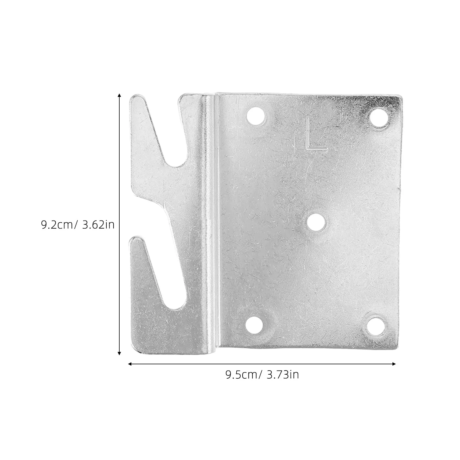 4Pcs Bed Rail Brackets Heavy-Duty Hook Plates Replacement Headboard Connectors Metal Wood Frame Hardware Rail Plates for Bedroom