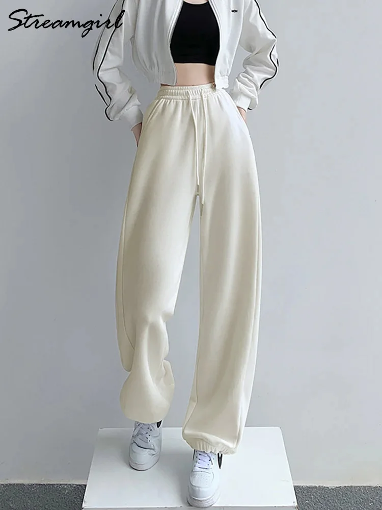 Gray Sweatpants Women 2024 Summer Oversize Khaki Women Pants High Waist Women's Joggers Loose Women's Sports Pants Sweatpants