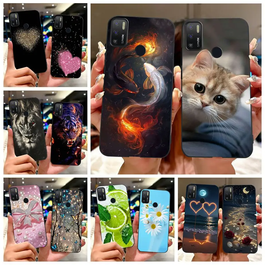 Для Tecno Spark 5, воздушный чехол KD6a, модный чехол с рисунком кота, мягкий силиконовый чехол для телефона Tecno Spark 6 Air KE6 KE6j KF6 Fundas Для Tecno Spark 5, воздушный чехол KD6a, модный чехол с рисунком кота, мягкий силиконовый чехол для телефона Tecno Spark 6 Air KE6 KE6j KF6 Fundas
