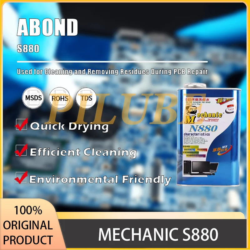 

MECHANIC N880 Lead-Free Eco-Friendly Flame-Retardant PCB Cleaning Solution for Mainboard Repair Applications Original Product