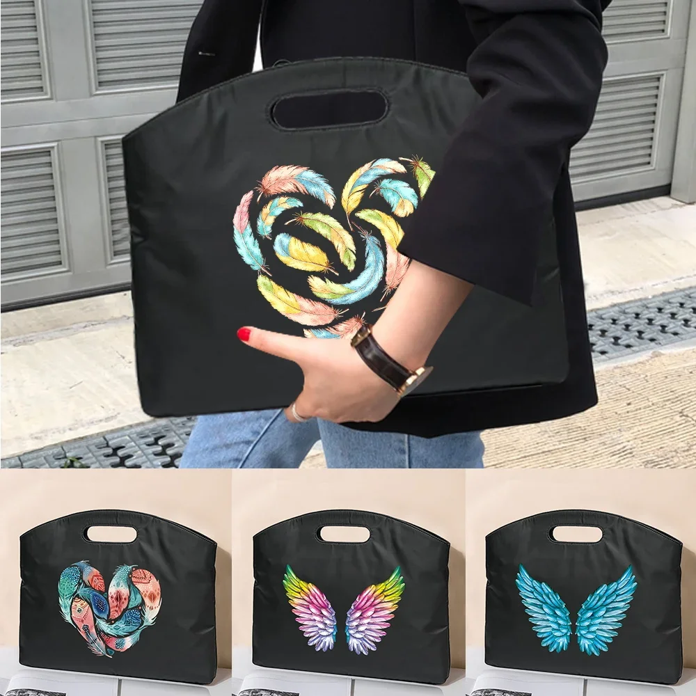 bolsa-de-arquivo-para-pasta-executiva-bolsa-de-mao-com-estampa-da-serie-feather-bolsa-para-tablet-de-conferencia-bolsa-unissex-para-laptop-e-documentos-bolsa-tote-moderna-para-reunioes
