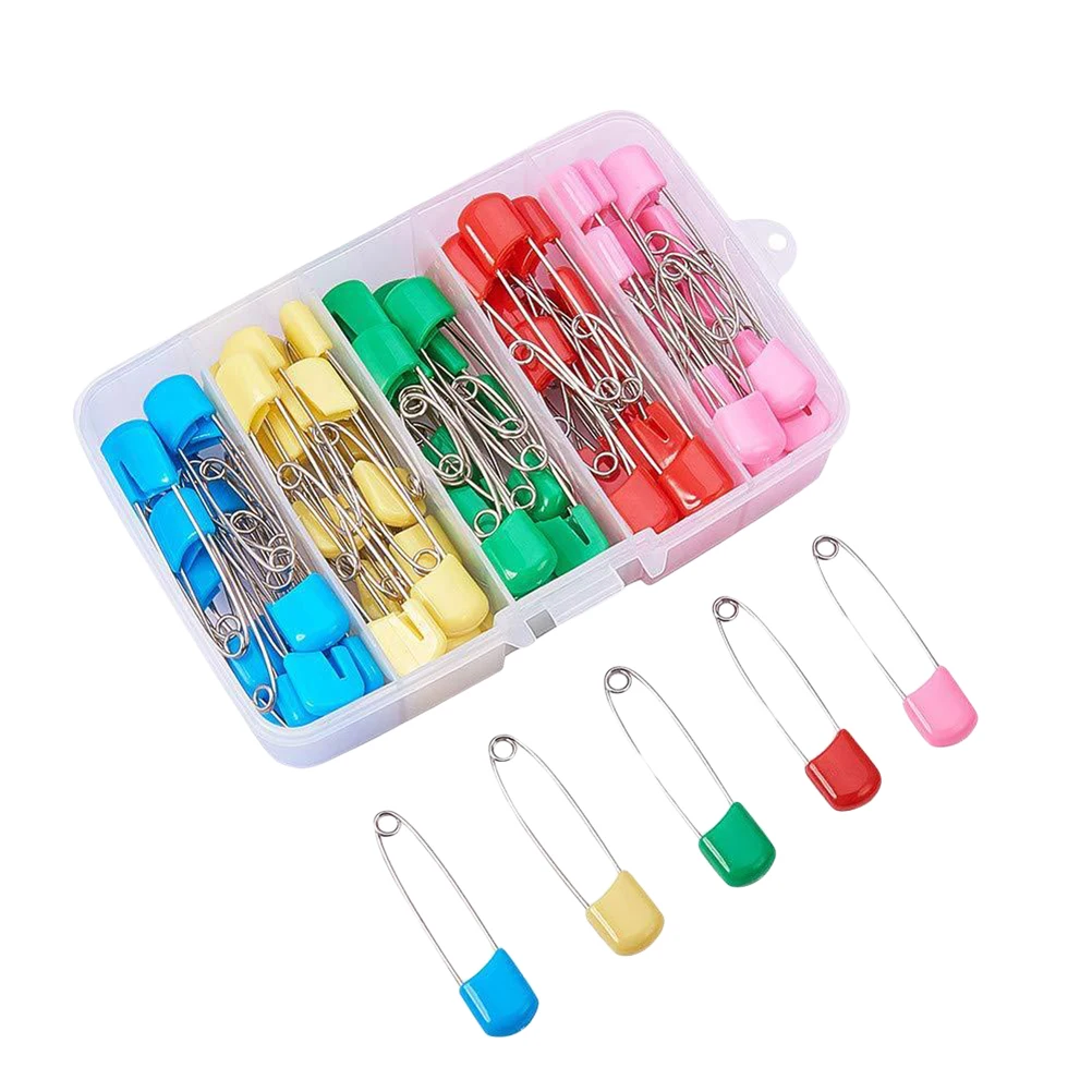 

100pcs 2 Inch Plastic Head Pins Durable Colorful Creative Pin Fasteners For Home School Office Use Blankets Quilt Scarf Clothing