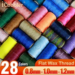 Flat Wax Thread for Leather Sewing for Hand Stitch Leather Bag Shoe Book Saddle Material Leather Sewing String Cord DIY 135M