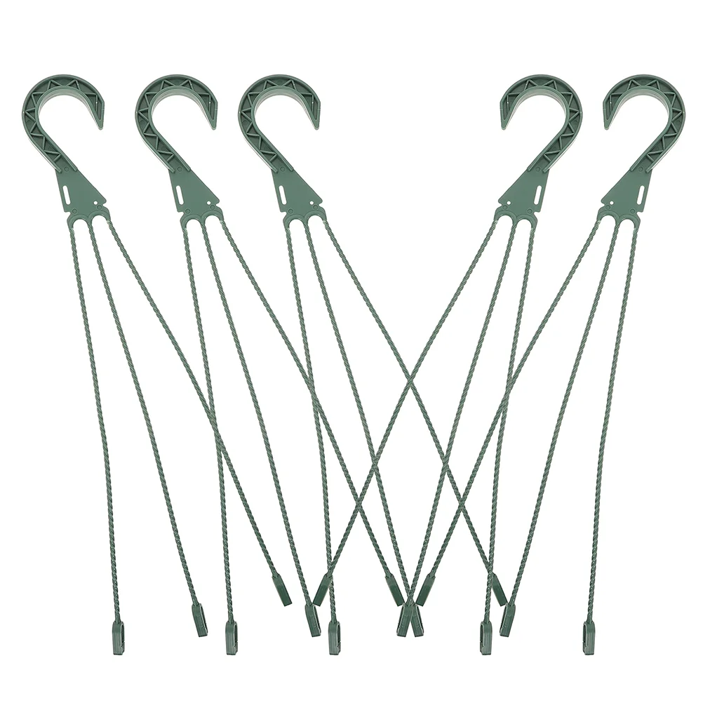 5 Pcs Hanging Plant Hooks for Green Plastic Hangers Greenhouse chid Pots Versatile Design Spacesaving Stylish Easy