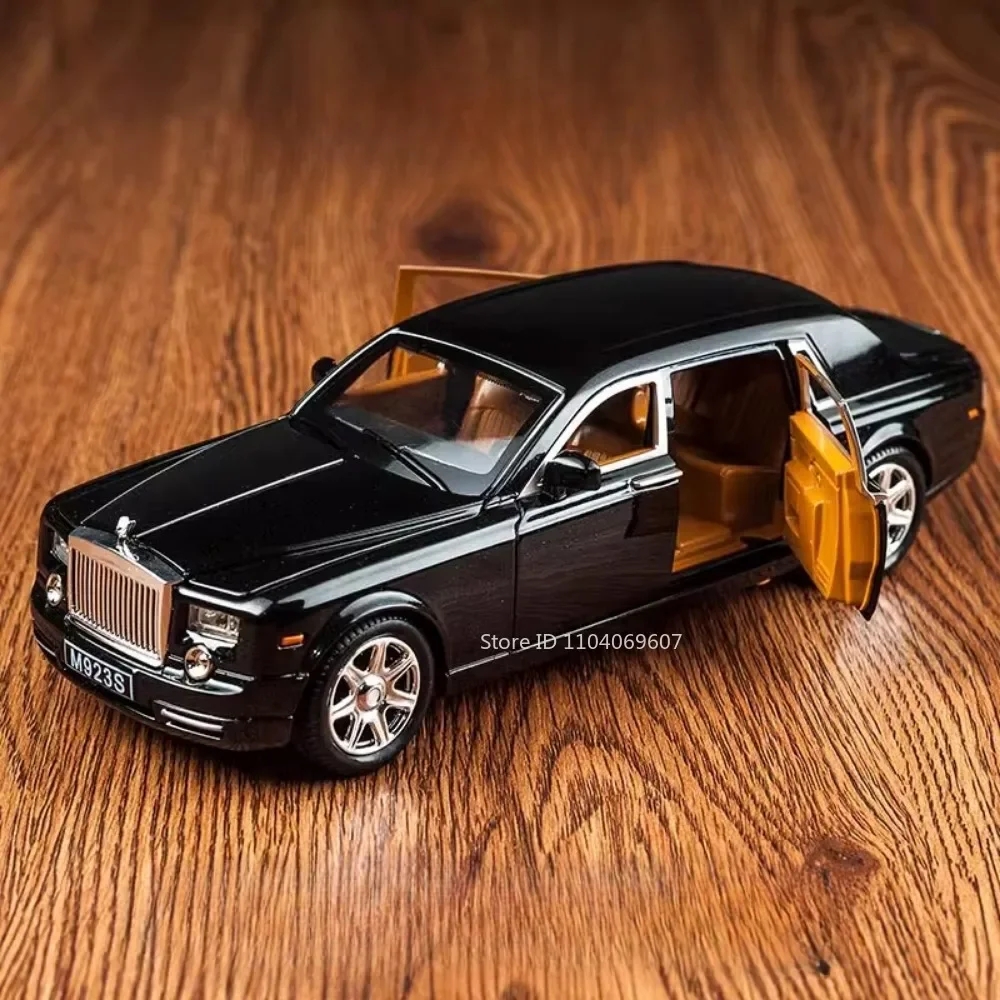 1:24 Rolls Royce Phantom Model Speelgoed Auto Legering Diecast Simulatie Geluid Licht Trek Collectie Speelgoed Voertuig Voor Kinderen Geschenken