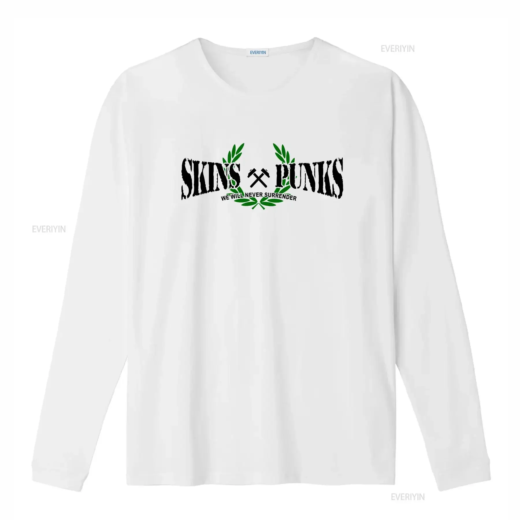 SKINS PUNKS WE WILL NEVER SURRENDER T SHIRT New S 3XL Working Class Punk vintage Washed Soft Unisex Casual Slightly fashion