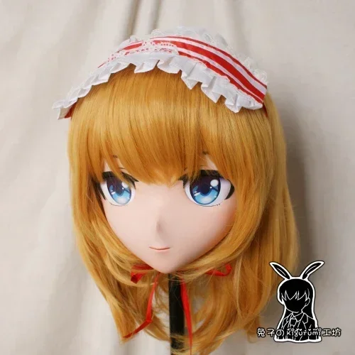 Crossdress Girl BJD Doll Mask Sword Art Online Cartoon Anime Realistic Silicone Alice Cosplay Mask Kigurumi Cross Dressing