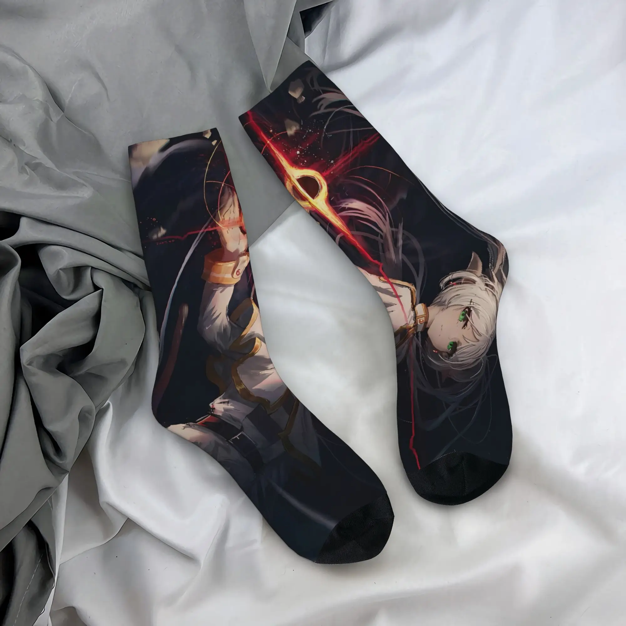 

Sousou no Frieren Journey's End Socks Non Skid Stockings Unisex Men Warm Soft Cycling Socks Autumn Harajuku Printed Socks