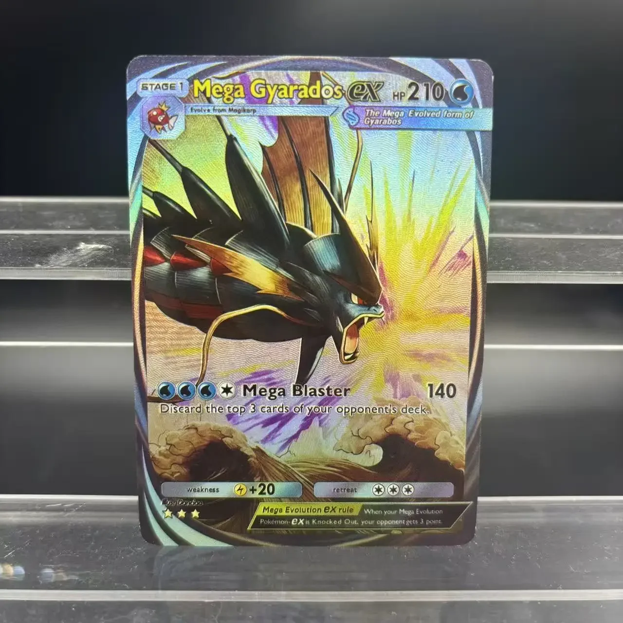 TCG DIY POCKET Collection Cards MEGA Gyarados Blaziken Altaria ex Self Made Single Card Classic Game Anime Card Gift Toy