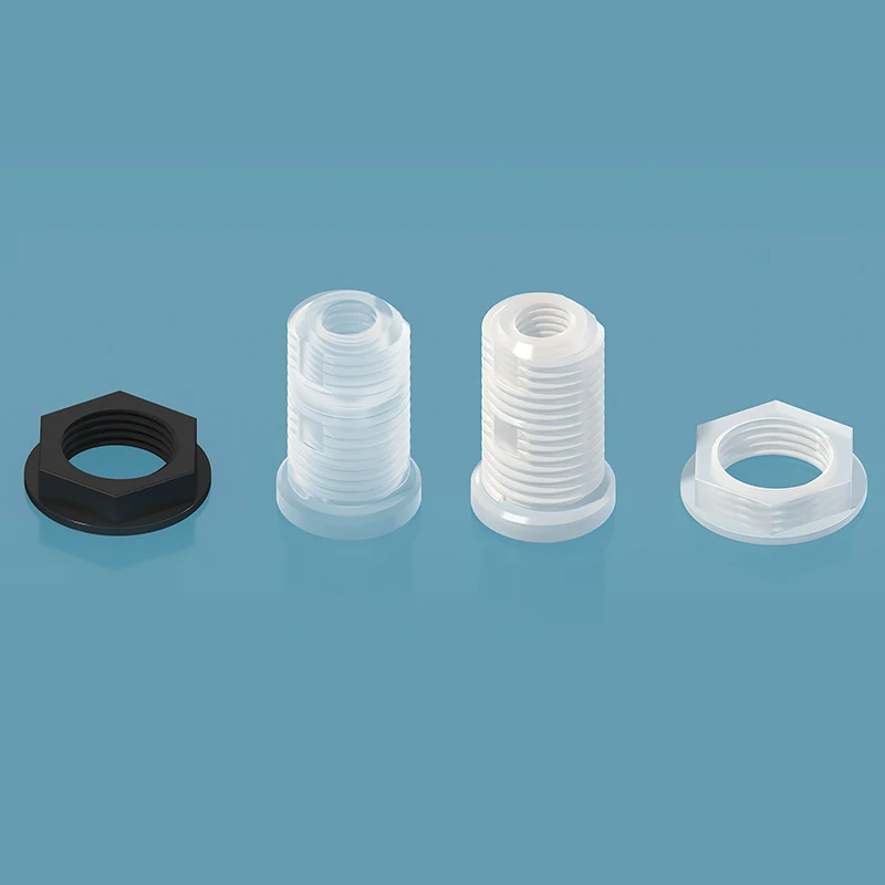 High Transparent High Quality Bulkhead Union Plastic Threaded Fitting