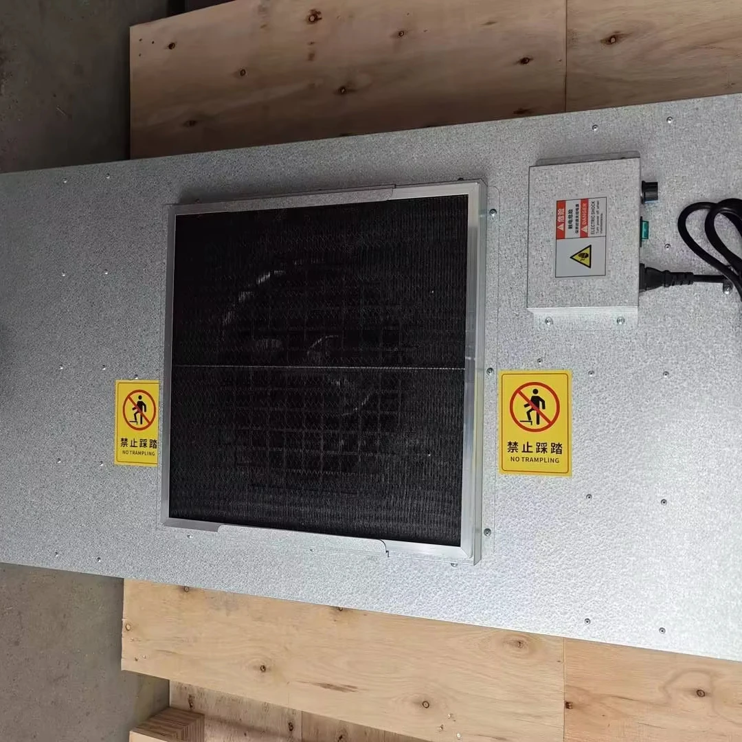 AC DC 99.99% 3x2 4x2 Mushroom Mycology Laminar Flow Hood Dust Free Room FFU Fan Filter Unit with H13 H14 U15 HEPA Filter
