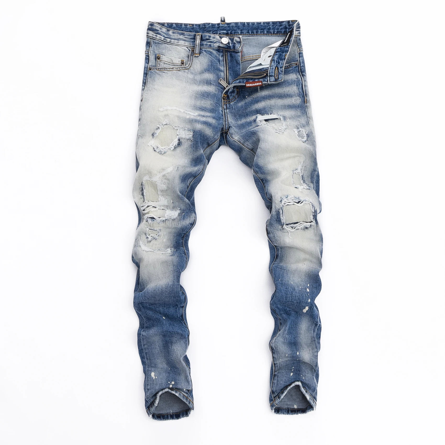 

2024 high quality hot selling new D2 men jeans jeans ripped slim fit motorcycle pants logo design classic motorcycle dsq