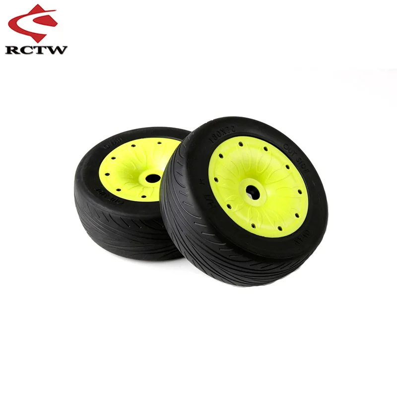 

Rubber on-road Wheel Tyre Set for 1/5 Losi 5ive T Rofun Rovan LT KM X2 BAJA 4WD SLT Truck Spare Toys Parts