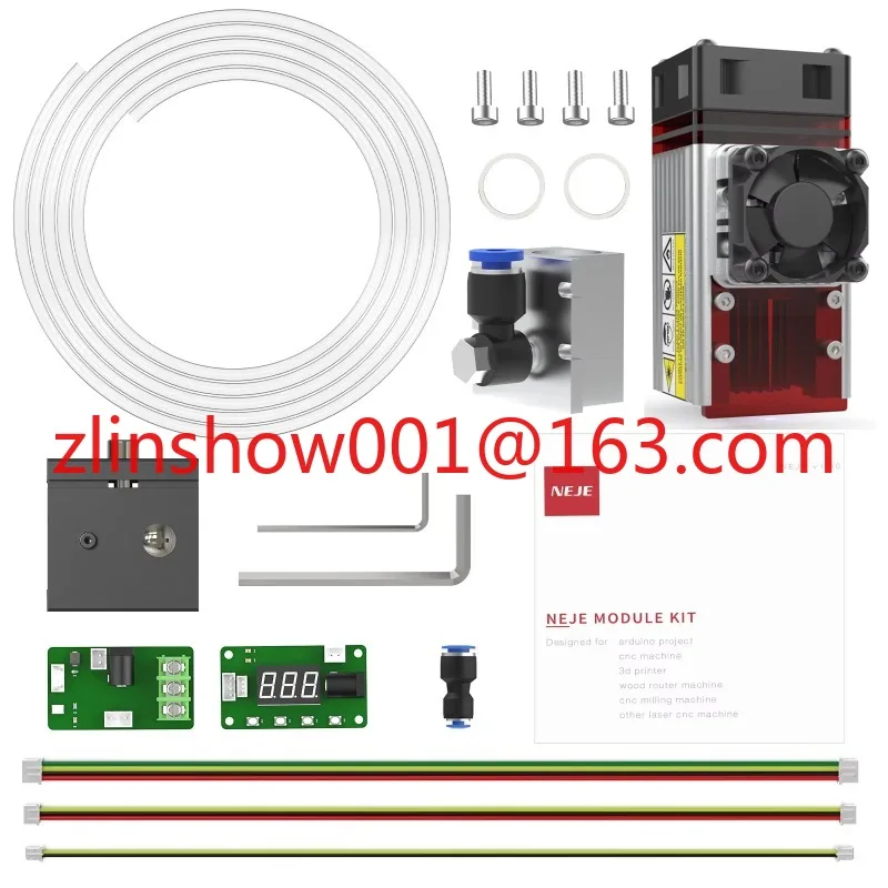 A40640 80W pro 450nm focus blue laser module laser engraving and cutting TTL module on soft and brushed stainless steel