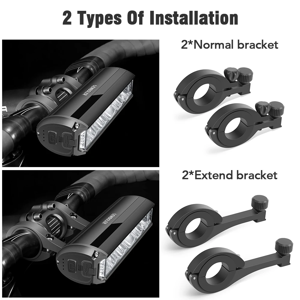 NEWBOLER Bicycle Light Front 10000mAh Bike Light 6000Lumen Waterproof Flashlight USB Charging MTB Road Cycling Lamp Accessories