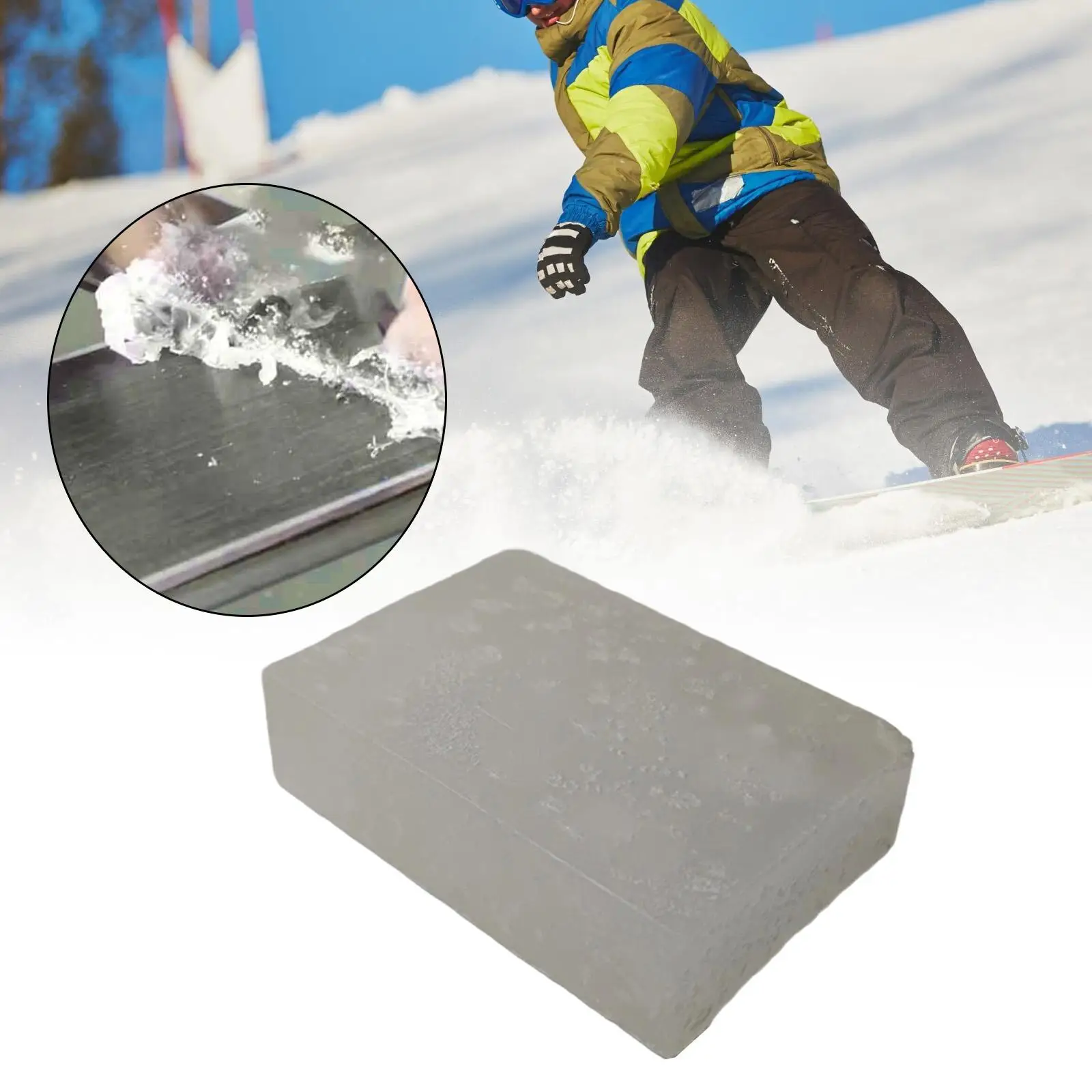 Ski Wax Glide Performance Maintenance Wax Block for Outdoor Winter Activities Protecting Baseplate Speed