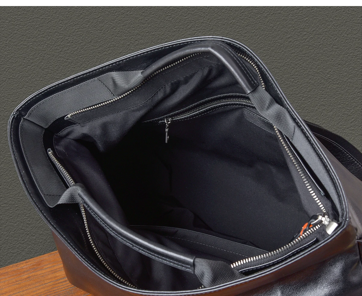 Bolso de viaje de cuero genuino hecho a mano de diseñador informal para hombre, bolsa de fitness para equipaje grande negra de cuero de vaca suave de lujo para deportes al aire libre