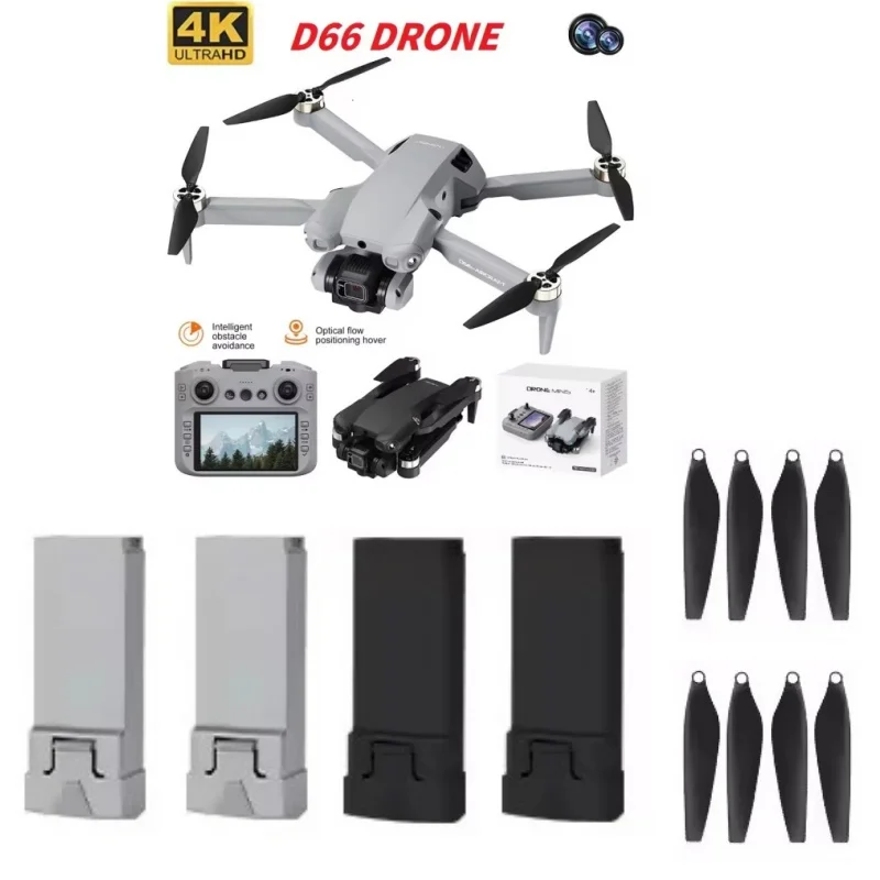 D66 Screen Drone Battery 3.7V 1000MAH Battery/Propeller For D66 Drone Screen Drone Battery Blades D66 Dron Battery accessory