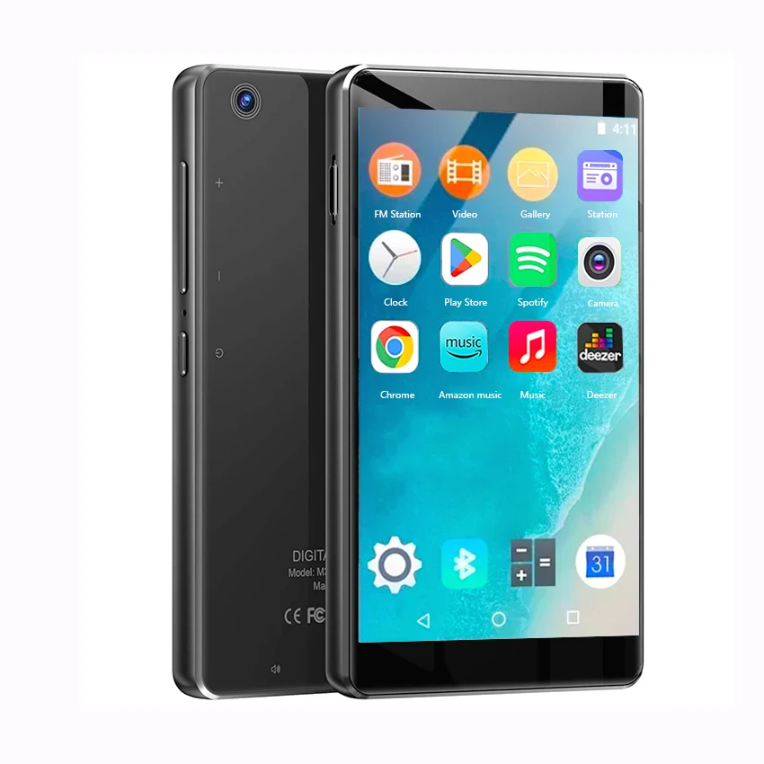 مشغل MP3 Android 8.1 مع بلوتوث وواي فاي، مشغل MP3 MP4 مع سبوتيفي، مسموع، باندورا، أميرا ومكبرات الصوت، حتى 512 جيجابايت