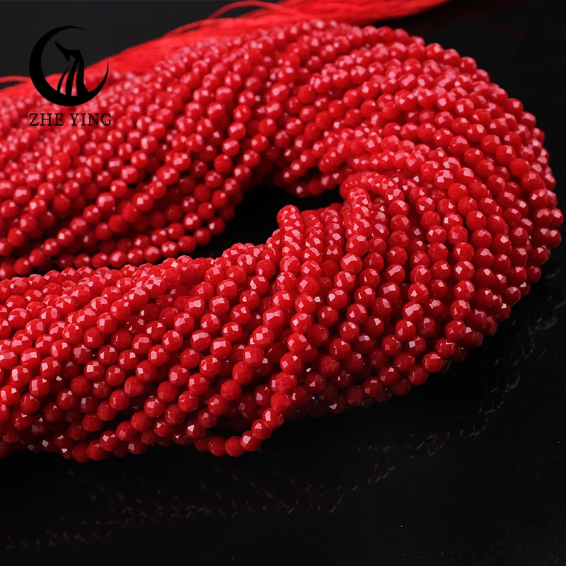 Zhe Ying 3mm Crystal Glass Beads for Needlework Small Faceted Beads for Needle Work DIY Beads Jewelry Supply 5 Strands/lot image 5