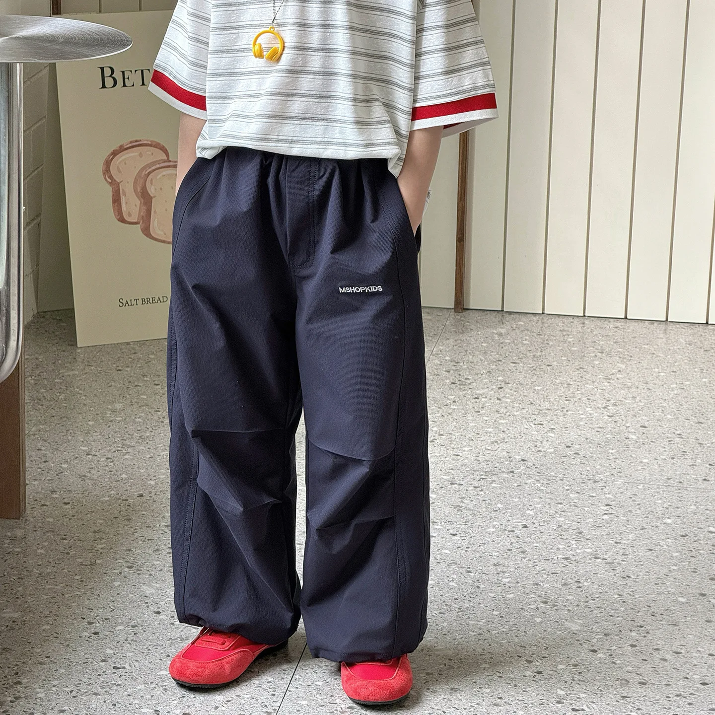 Boys' Pants 2026 Spring and Summer New Childrens Clothing Korean Boys and Girls Foreign Style Assorted Brocade Cotton Overalls