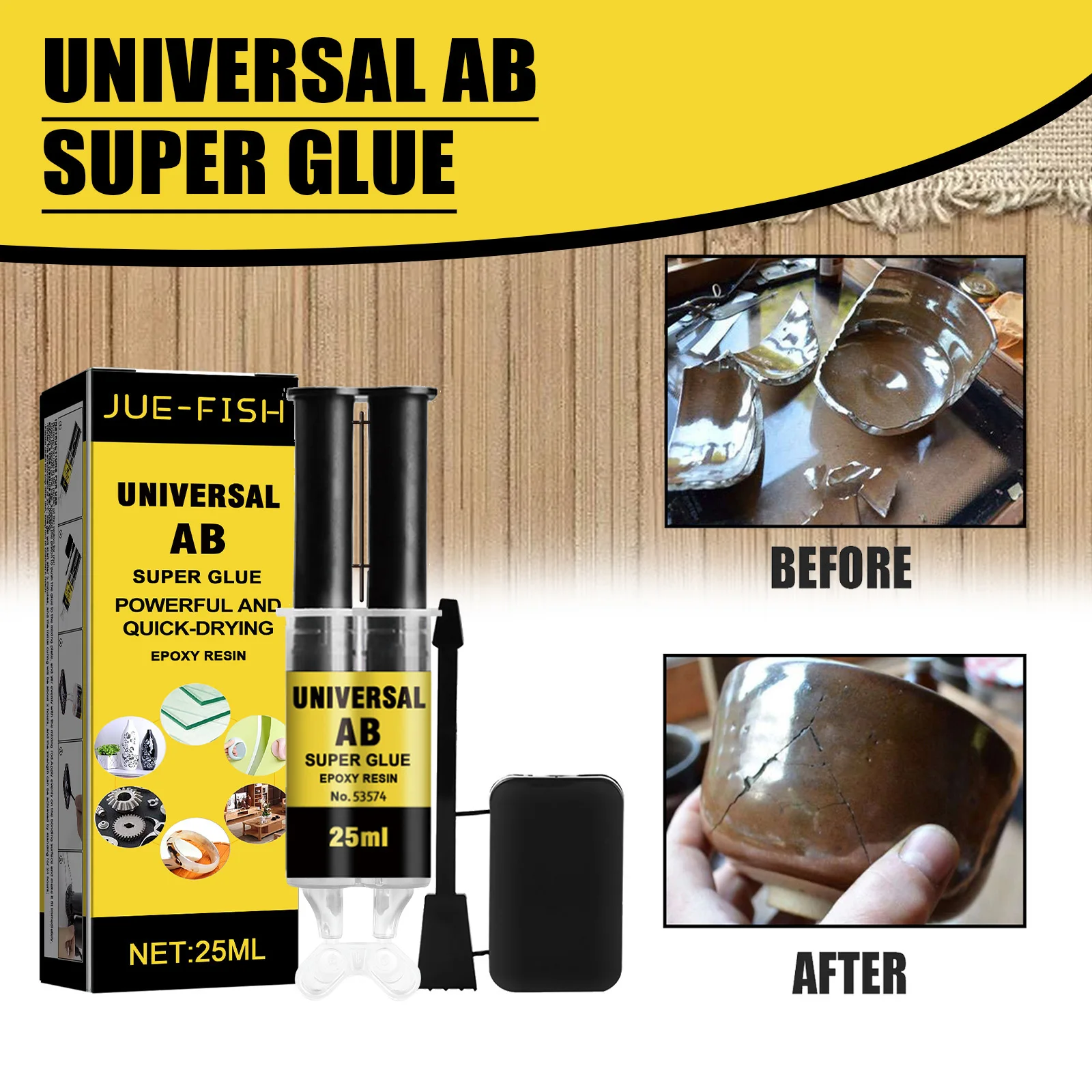 1/2/3PCS Epoxy AB Glue High Strength Quick Dry Waterproof Adhesive Fast Cure Cold Welding for Metal Stainless Steel GlassPlastic