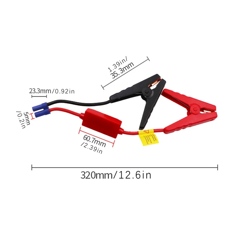 1 Pcs Battery Clip EC5 Connector Emergency Starter Jumper Cable Clamp Booster Battery Clips for Universal 12V Car Truck