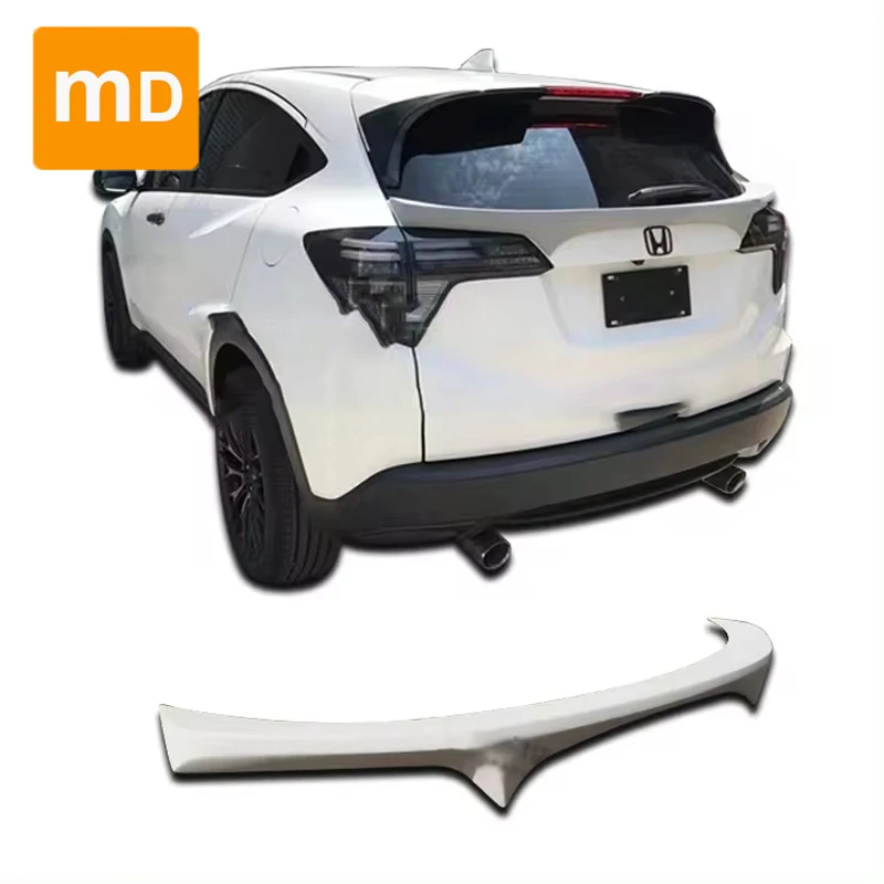 For Honda  VEZEL/HRV ,TOPLINE Type Carbon Fiber Black Rear BumperTrunk Wing Splitter Cover Trim Car Accessories Upgrade