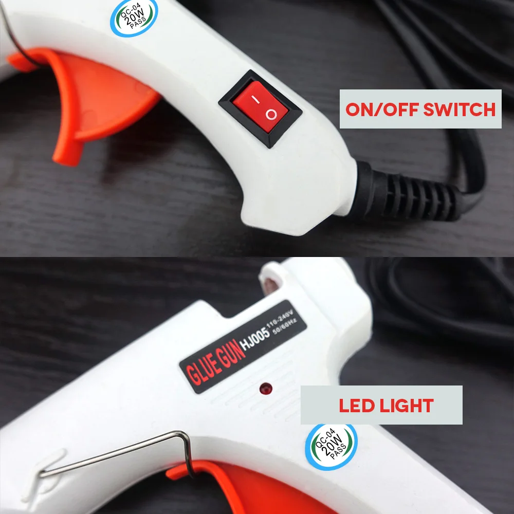 Free Shipping Electric Heat Hot Melt Glue Gun Crafts Repair Tool Professional DIY 110-240V 20W