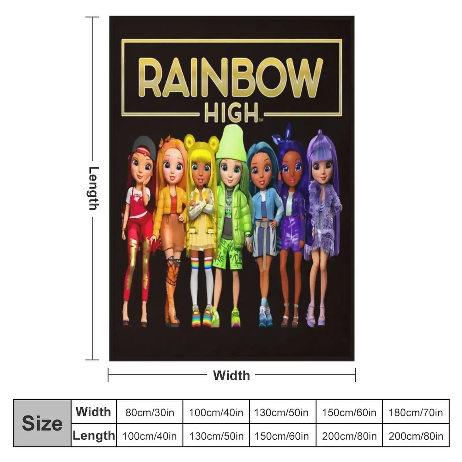 Rainbow High Gift For Fans rainbow high dolls rainbow high characters Throw Blanket