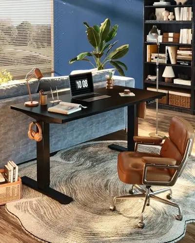 EN1 One-Piece Standing Desk, Electric Adjustable with 4 Memory Presets, 176 LBS Capacity, Stable & Quiet, Seamless