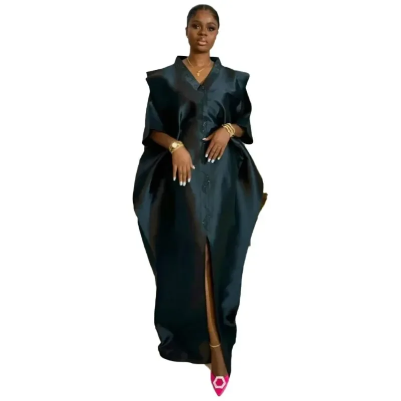 

Elegance african dresses for woman Color blocking african dresses for woman party Plus size robe africains femme