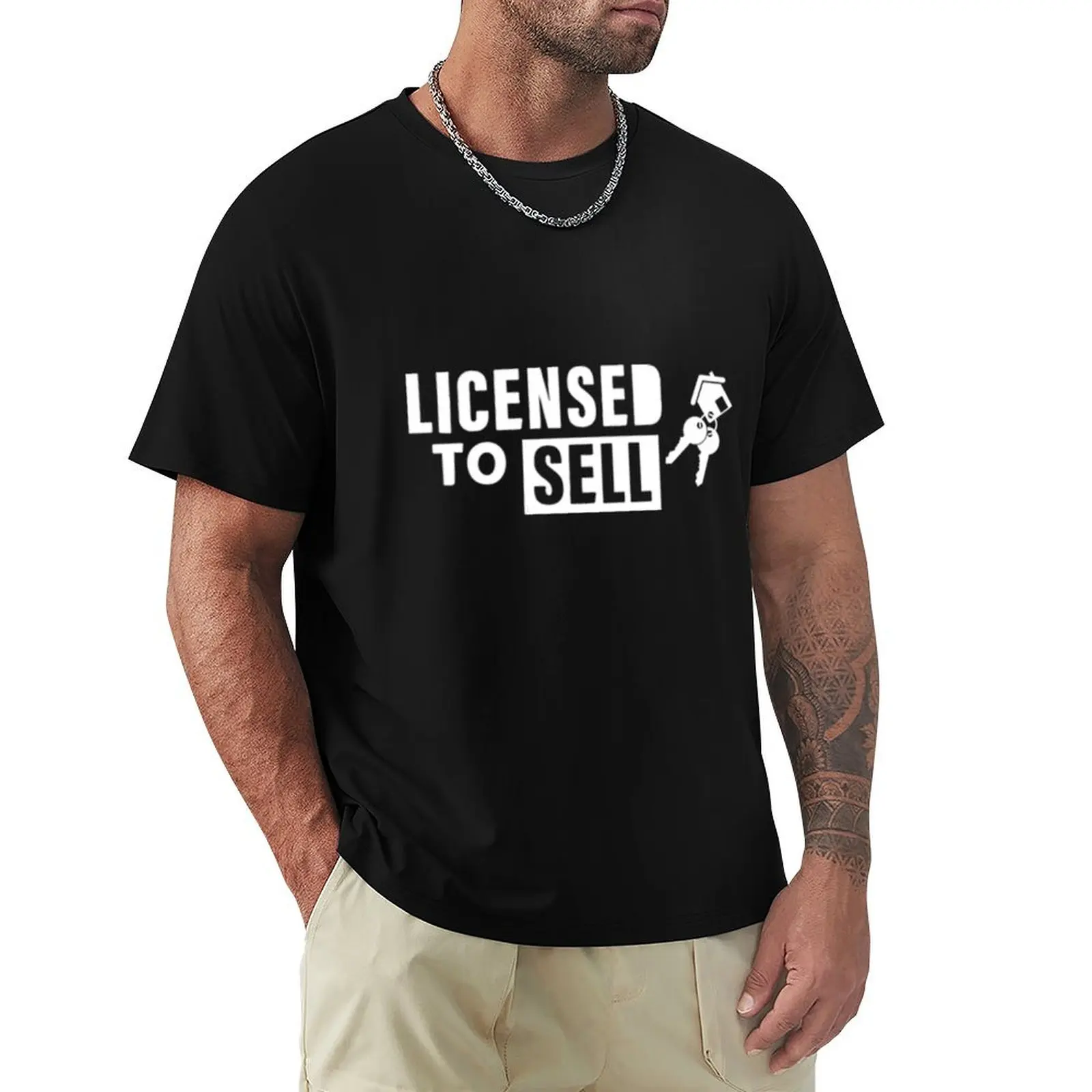 

Realtor Licensed to Sell Key Realty T-Shirt summer shirt graphic t shirt vintage Men's cotton t-shirt