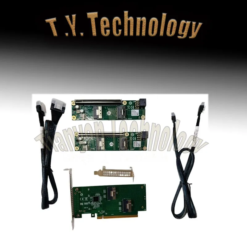 PCI Express x16 to SFF-8654 adapter 2 * PCI-E X8+2 * backplane 2 * 70cm cable