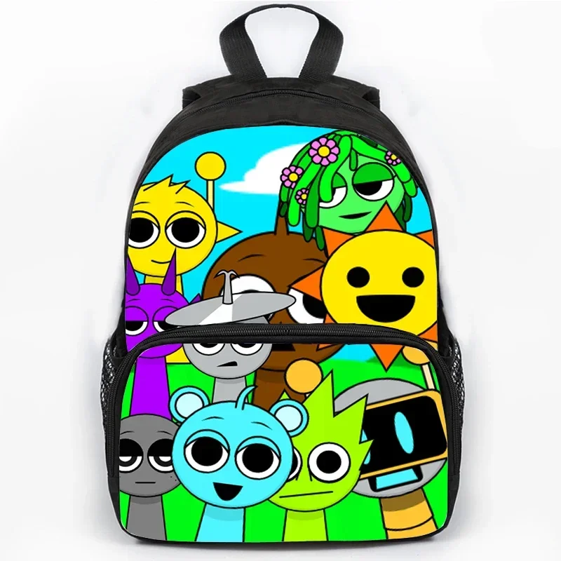 Mochila para niños, mochilas escolares con estampado Sprunki, mochilas de dibujos animados de gran capacidad, Mochila escolar de juego Incredibox para niños y niñas