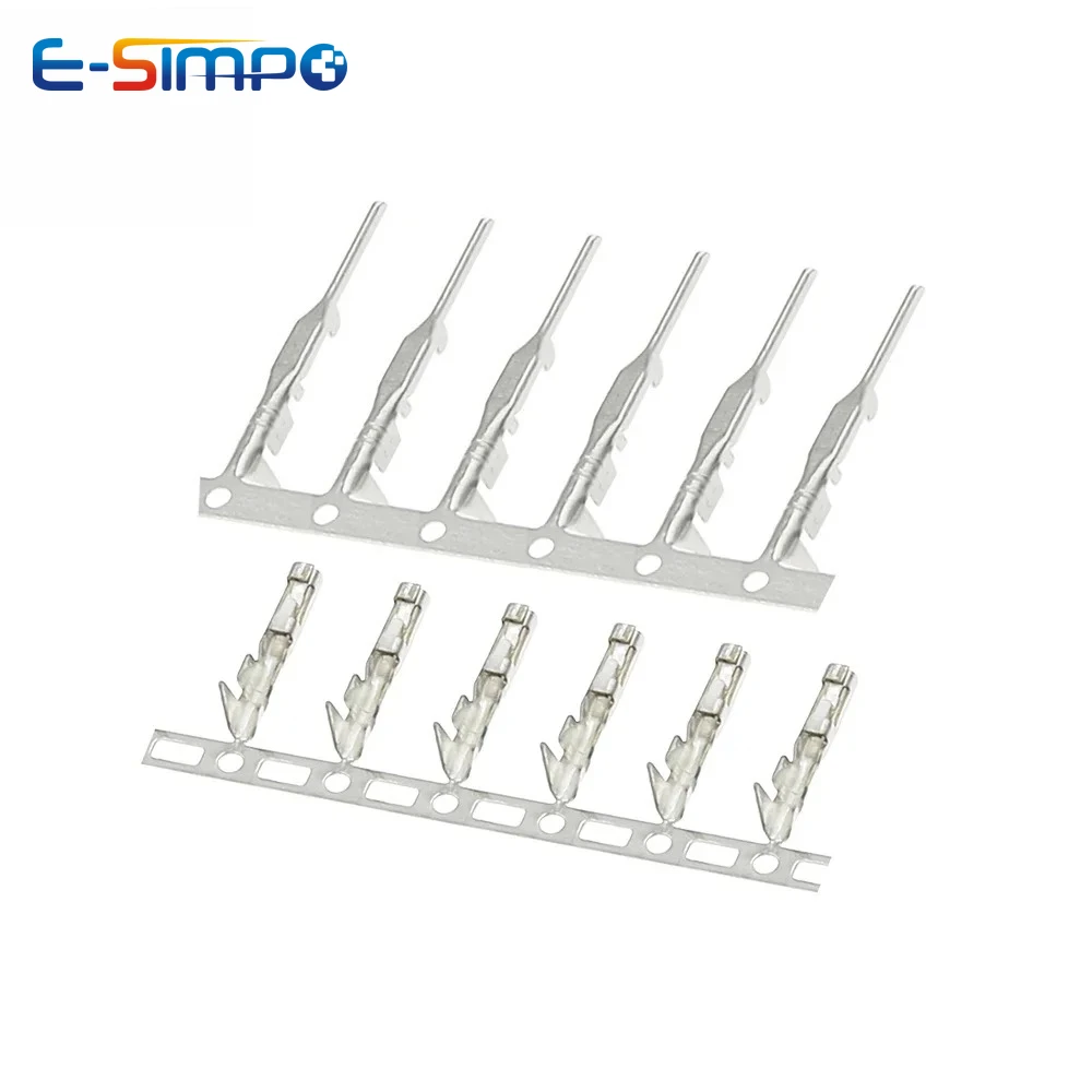 Du Bang No Latch 2.54mm Male Female Pin Terminal Connector for Crimp Housing Jumper Wire Cable DIY