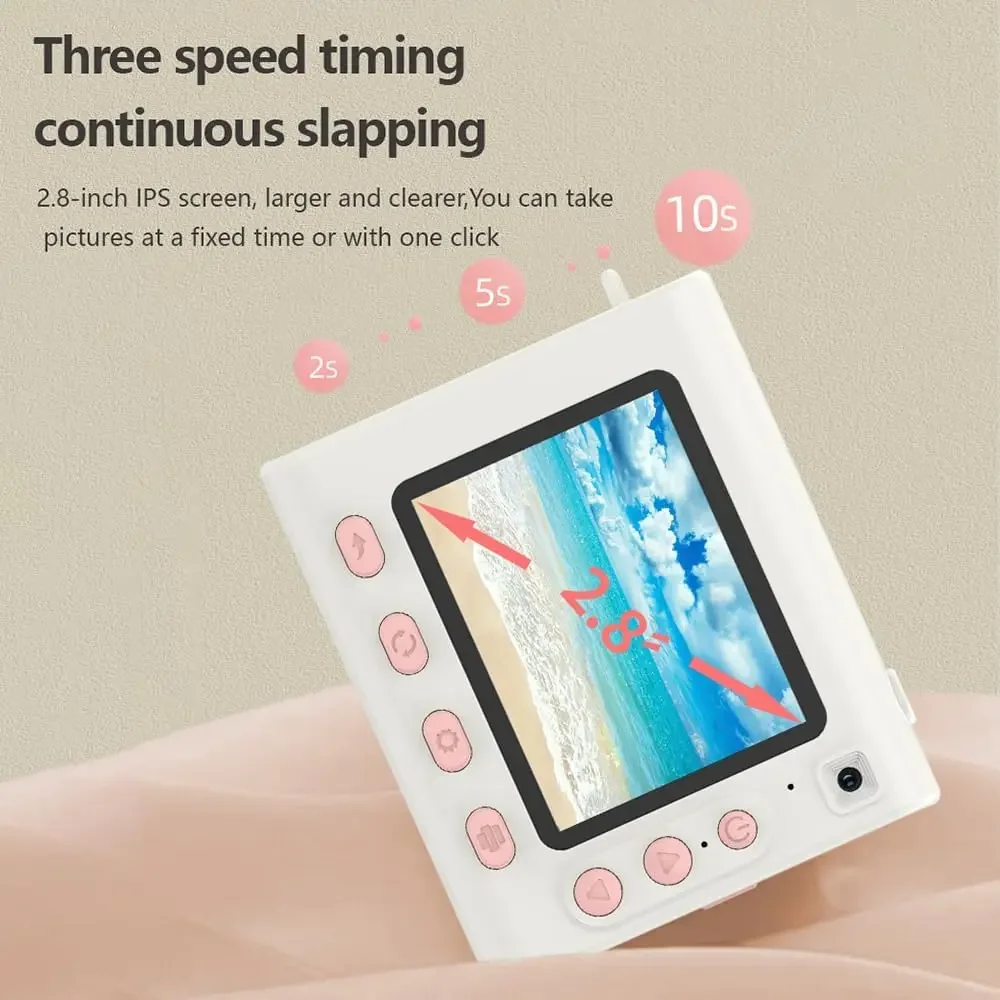 كاميرا طباعة فورية للأطفال 1080P HD كاميرا فيديو عدسة مزدوجة 2.8 بوصة IPS شاشة كاميرا رقمية للأطفال لعبة هدايا عيد الميلاد