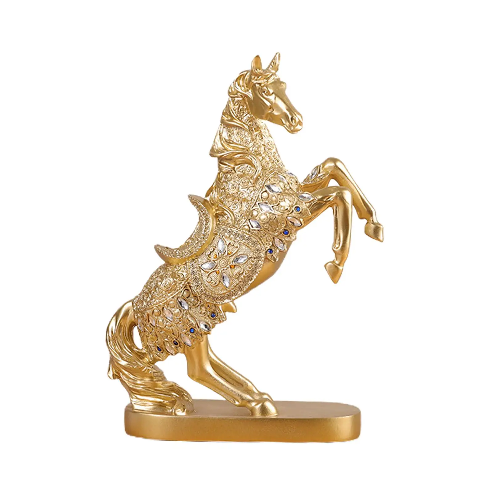 Modern Resin Horse Figurine Statue for Home Decor Animal Sculpture Ornament Desk Tabletop Art Gift for Office Shelf Counter