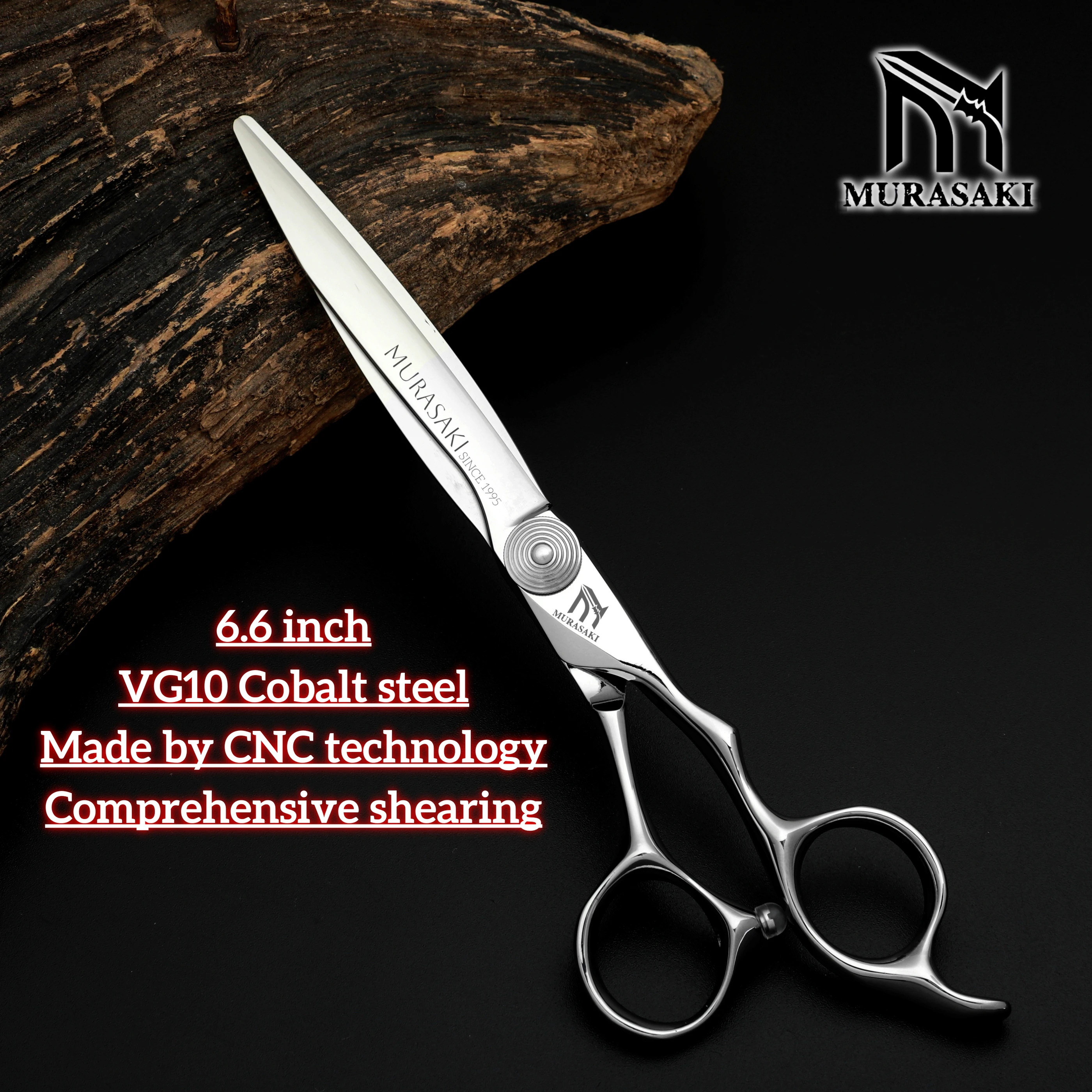 MURASAKI Profi-Friseurschere, Japan VG10 Stahl 6,5 Zoll Barbier-Schere, Patentiertes Hohlkammer-Design Haarschneidewerkzeug – Detail 19