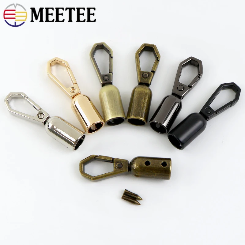 

2-20Pcs Meetee Metal Stopper Buckle Tassel Cap Bag Strap Connect Snap Hook Handbag Hanger End Clasp Leather Hardware Accessories