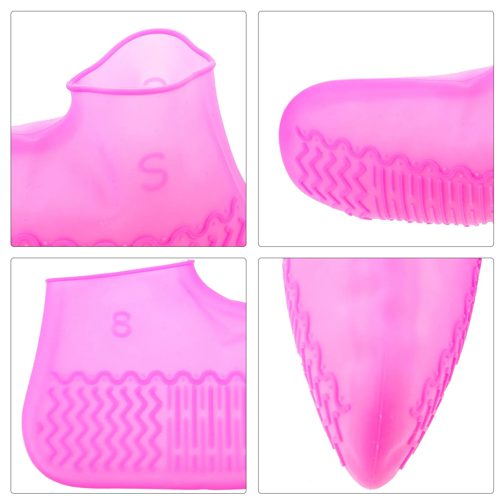 1Pcs Silicone Shoes Covers Black Size S Waterproof Anti-Slip Overshoes for Outdoor Camping Cycling Rainy Day Shoe Guard