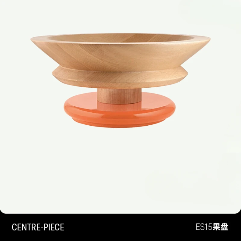 Wooden ES15 fruit plate creative living room fruit basket high-end wooden snack plate exquisite dessert