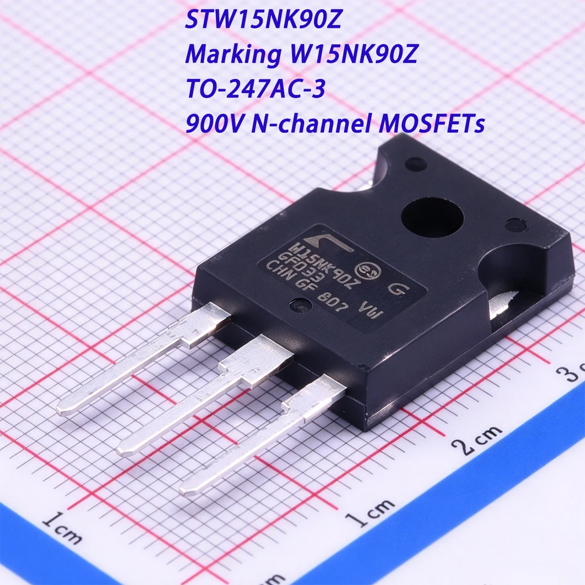 1PCS STW15NK90Z Marking W15NK90Z TO-247AC-3 900V 15A 350W 550mΩ 0.55Ω ohm N-channel NEW Original Field-Effect Transistor MOSFETs