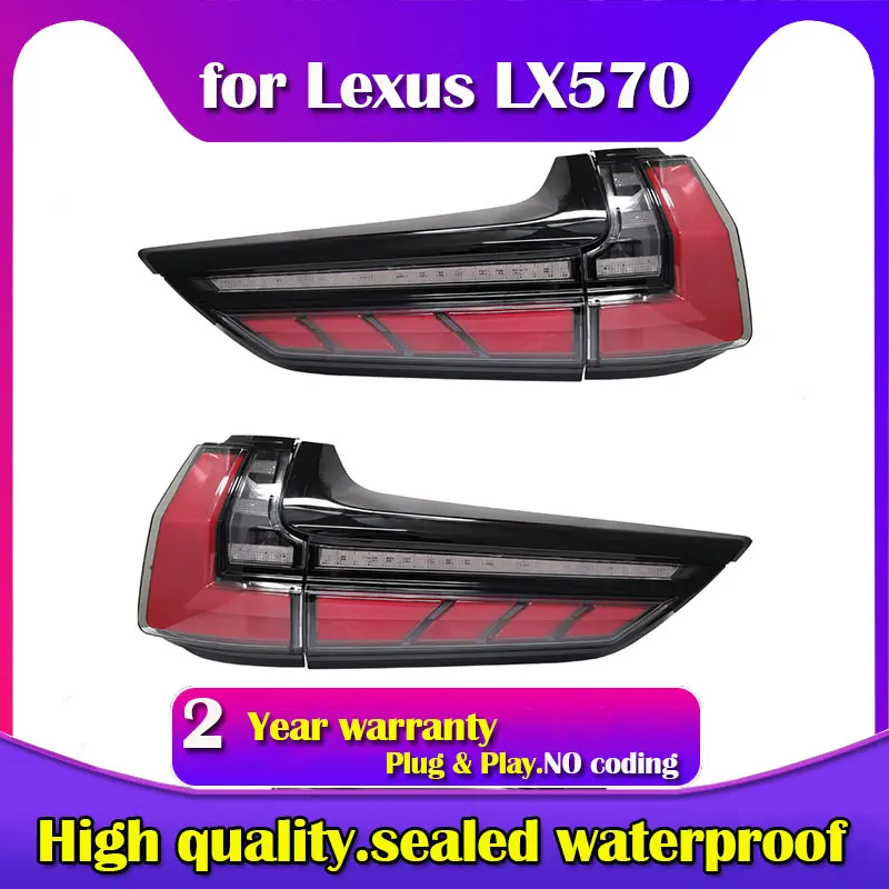 

Car LED Taillights Assembly For 2016-2021 Lexus LX570 DRL With Start UP Animation Tail Light Sequential Turn Signal