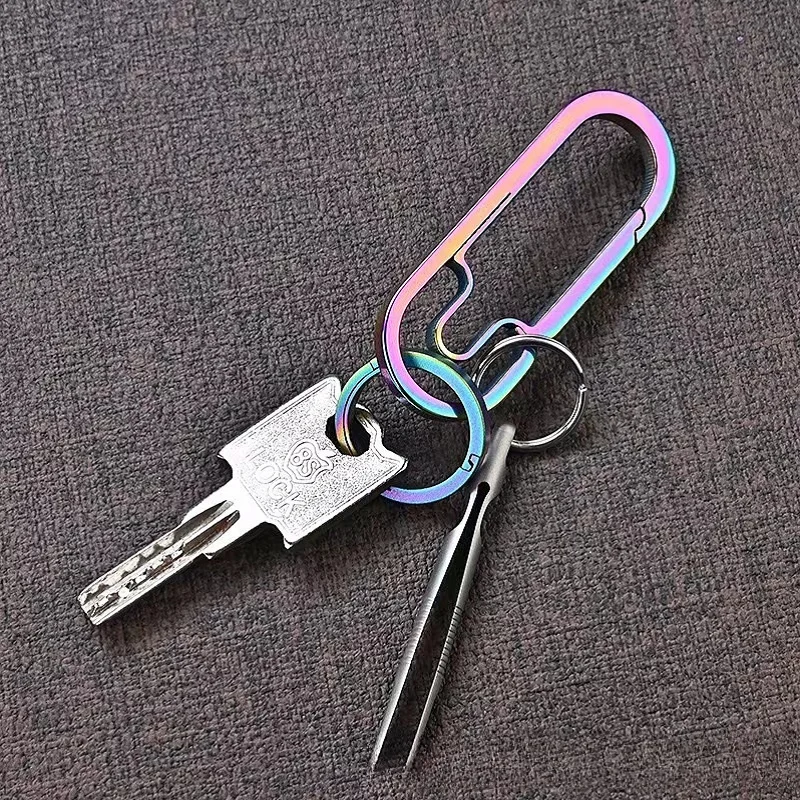 Imagem -04 - Portátil Titanium Alloy Pinças Mini Pinças Tc4 Edc Survival Tool ao ar Livre Camping Viagem Caminhadas
