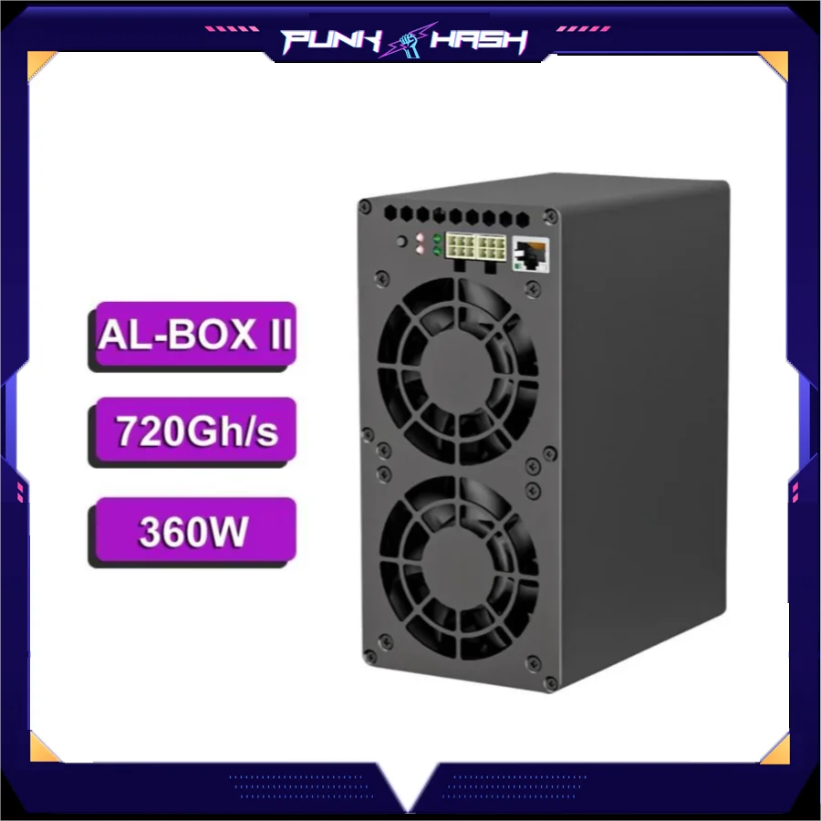 Совершенно новая модель Goldshell AL-BOX II 720G 360W ALPH Miner albox 2 Blake3 алгоритм Alephium Mining Machine с дополнительным блоком питания.