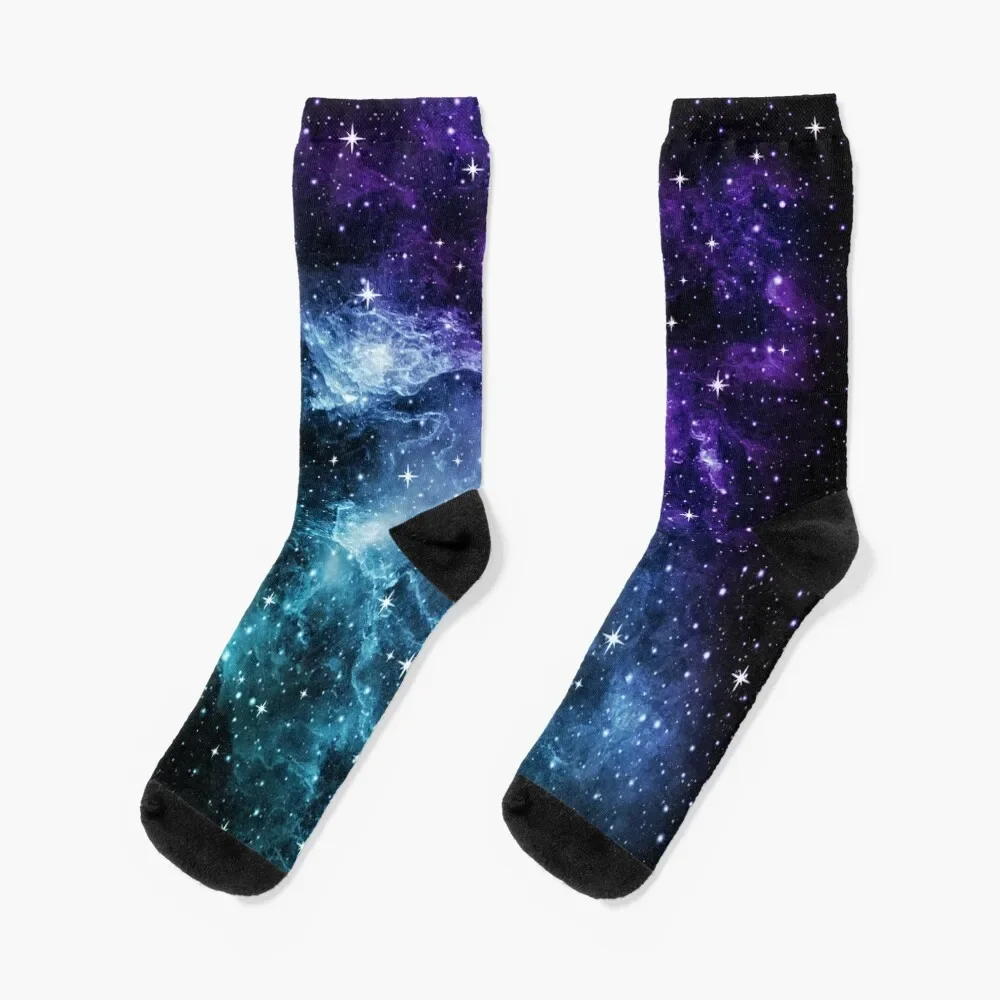 

Purple Teal Galaxy Nebula Dream #1 #decor #art Socks heated Lots cute christmass gift Socks Woman Men's