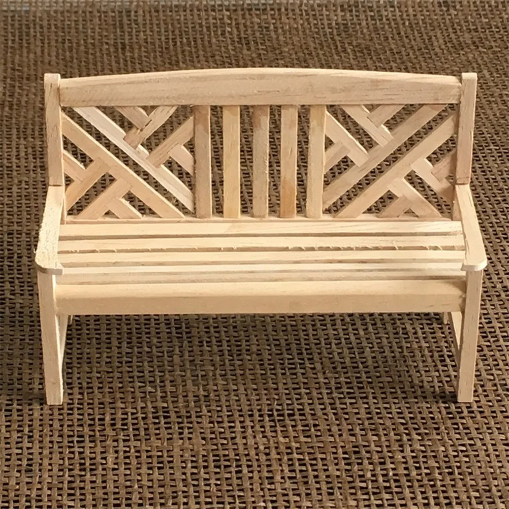 4 قطع كرسي شاطئ خشبي صغير للأطفال لعبة تظاهرية أثاث زينة من الخيزران الملون